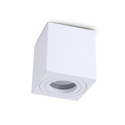 Lampe en surface AQUARIUS GU10 carré blanc IP44 Kobi